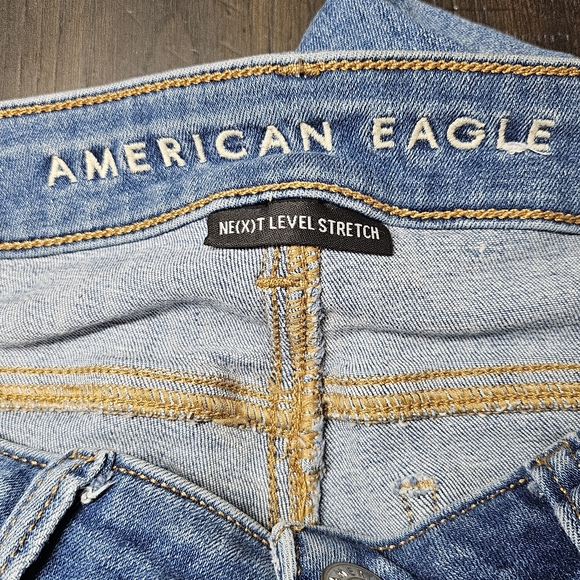 American Eagle Womens Jeans Size 0 Next Level Stretch Jegging Low Rise Denim - Picture 3 of 6